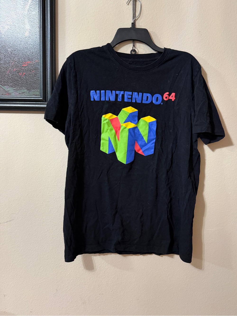 Nintendo Black T‑Shirt with Multicolor N64 Logo